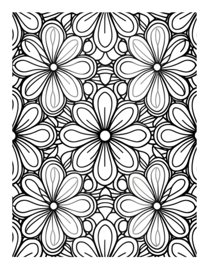 Free Flower Mandala Coloring Page 21