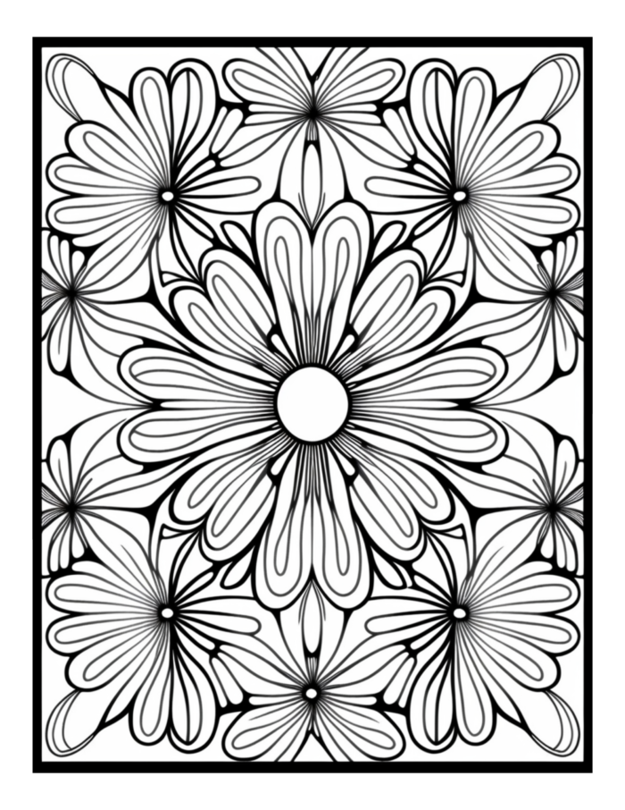 Free Flower Mandala Coloring Page