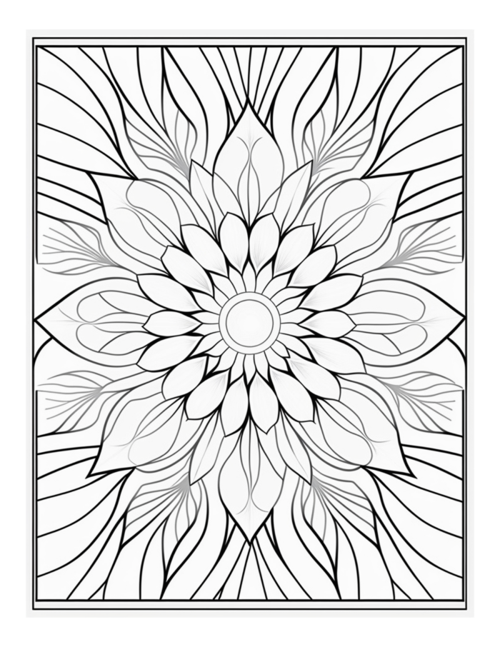 Free Flower Mandala Coloring Page 27