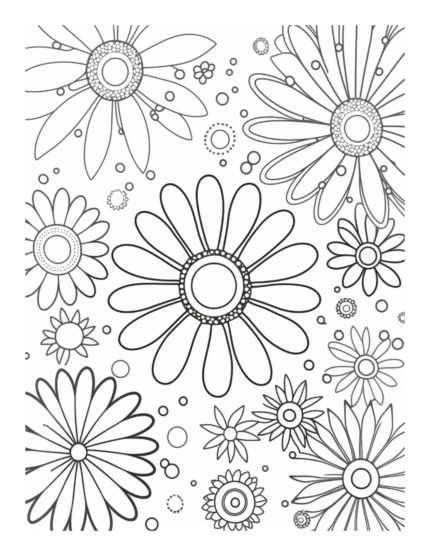 Free Flower Mandala Coloring Page 3