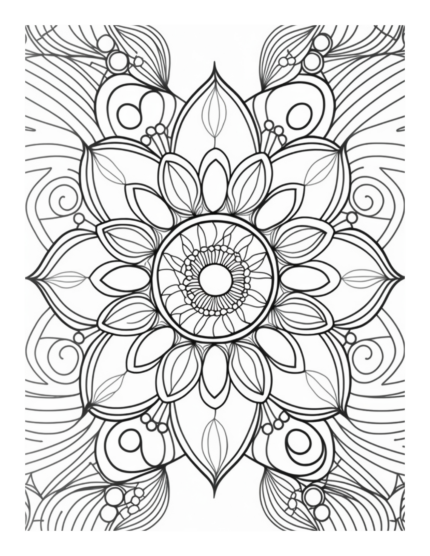 Free Flower Mandala Coloring Page 35