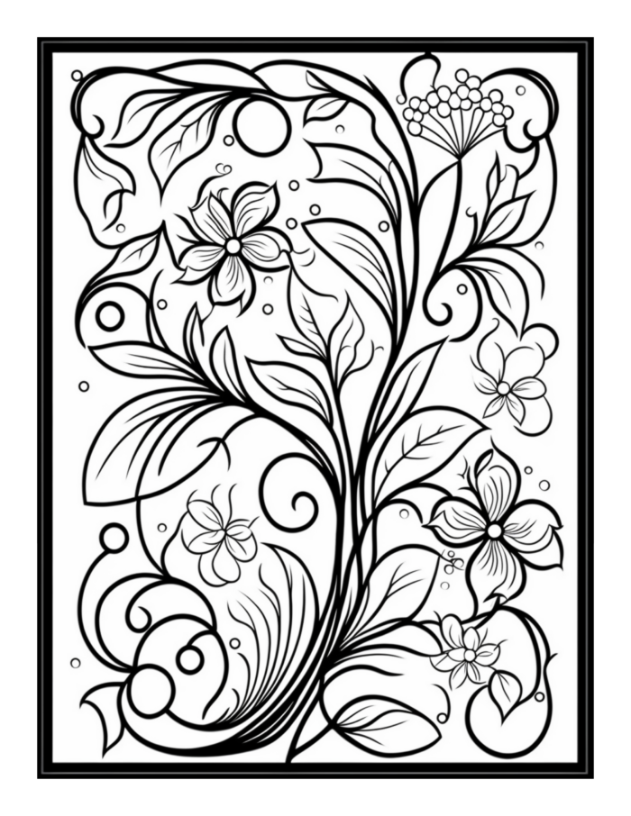 Free Flower Mandala Coloring Page 5