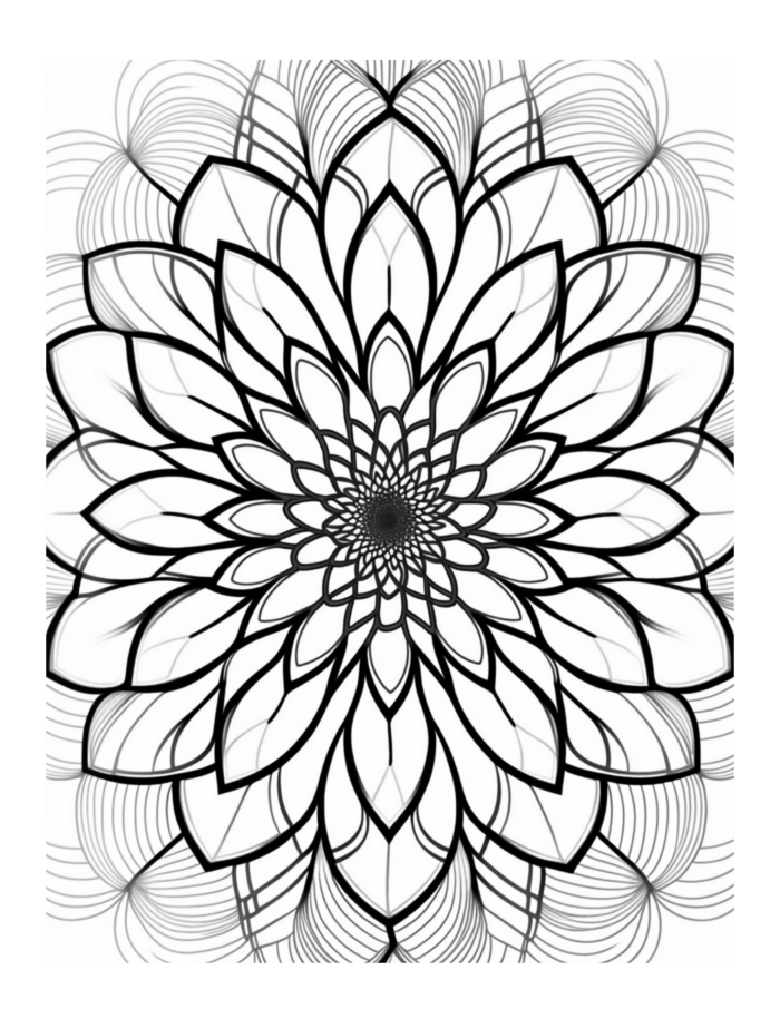 Free Flower Mandala Coloring Page 53