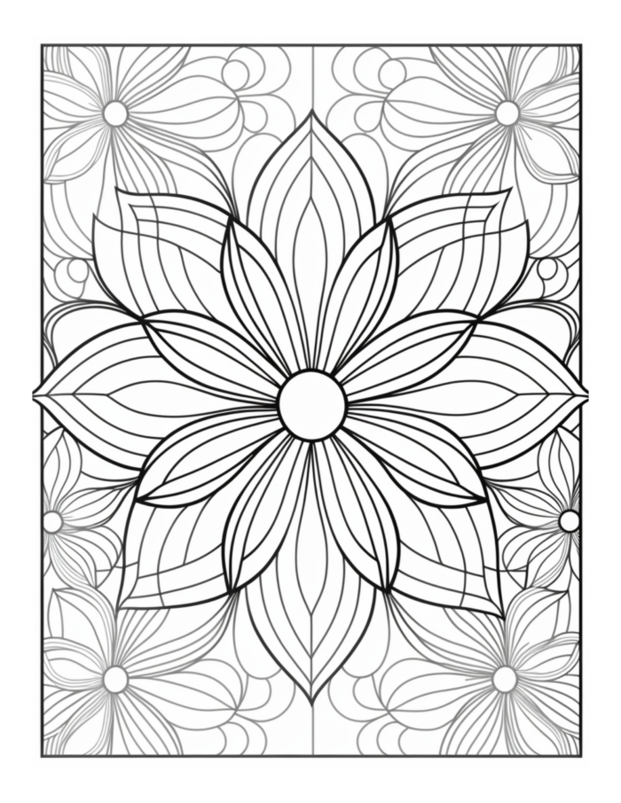 Free Flower Mandala Coloring Page 59