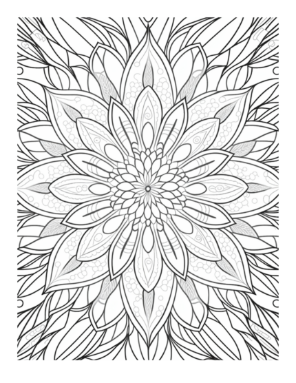 Free Flower Mandala Coloring Page 61