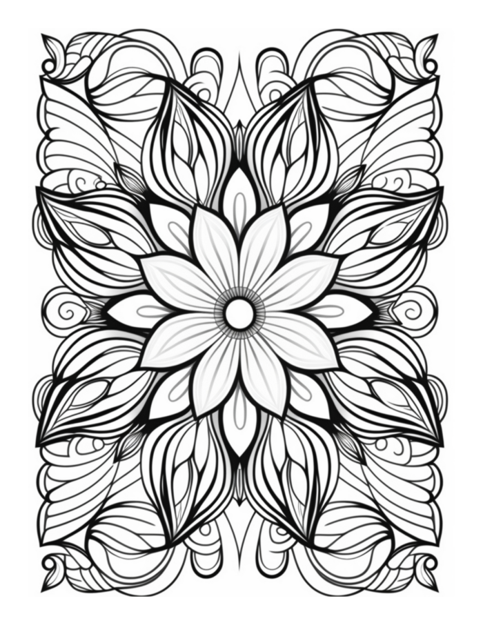 Free Flower Mandala Coloring Page 63