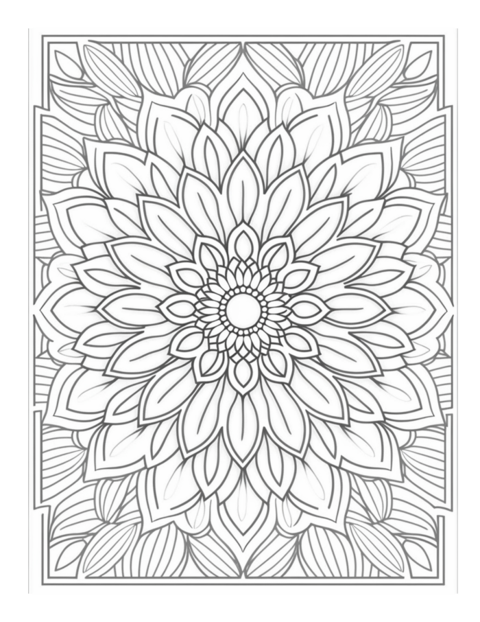 Free Flower Mandala Coloring Page 67