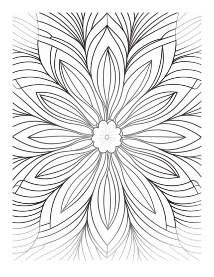 Free Flower Mandala Coloring Page