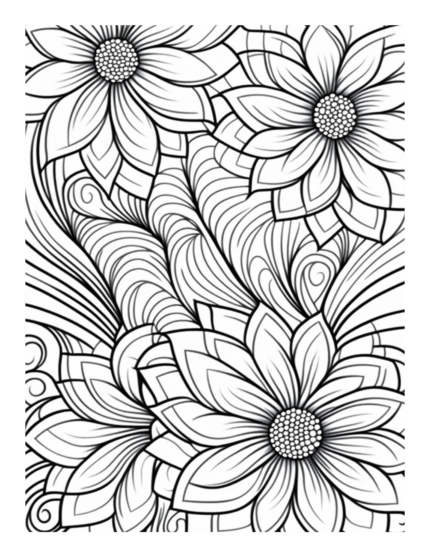 Free Flower Mandala Coloring Page 7