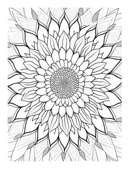 Free Flower Mandala Coloring Page 85