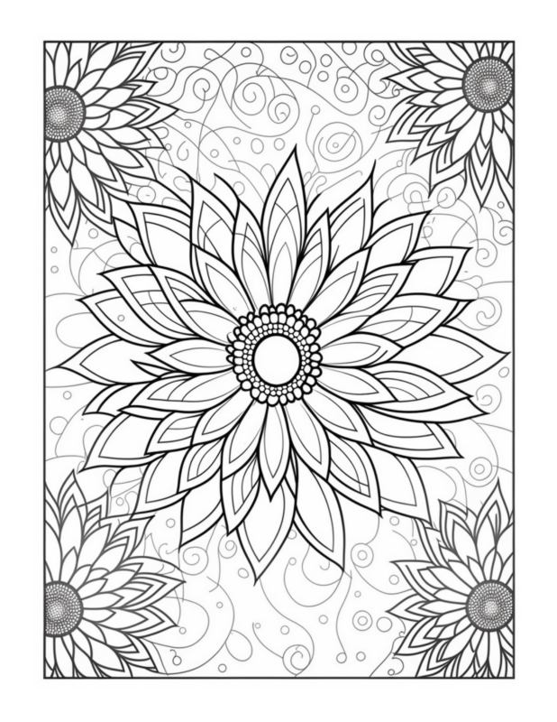 Free Printable Sacred Blooms - Flower Mandala Coloring Page For Kids ...