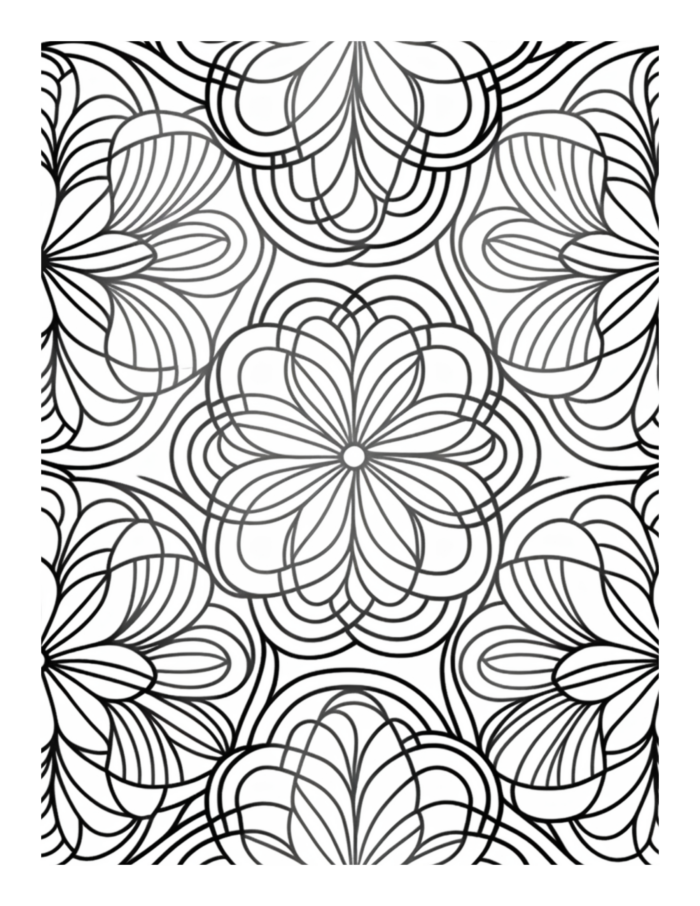 Free Flower Mandala Coloring Page 9