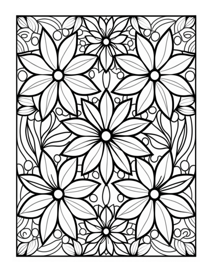 Free Flower Mandala Coloring Page 91