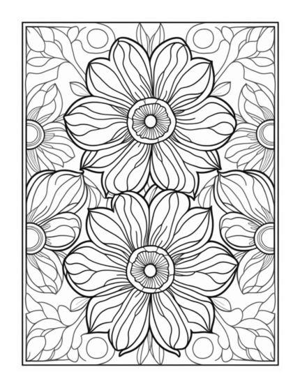 FREE Flower Mandala Coloring Page