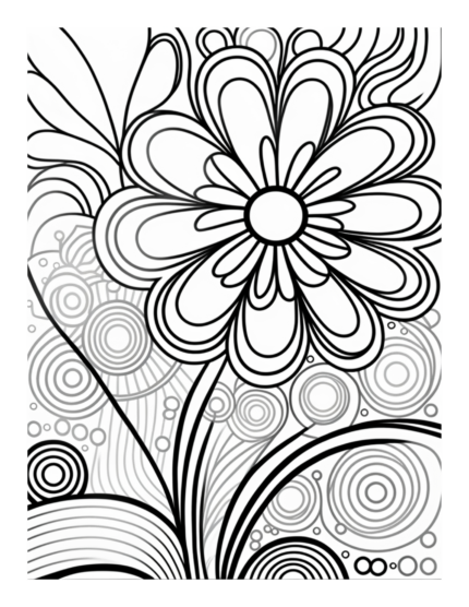 FREE Daisy Mandala Coloring Page