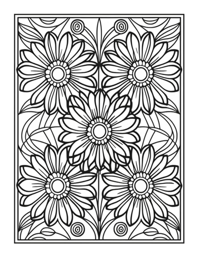 FREE Daisy Mandala Coloring Page