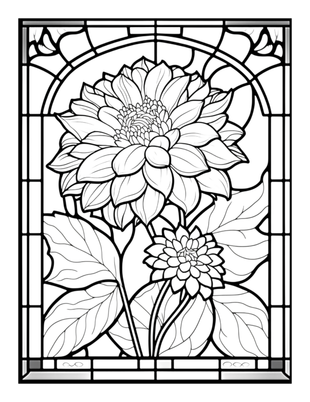 Free Printable Glass Serenity - Stained Glass Coloring Page For Kids ...