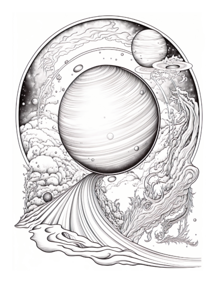 Free Galaxy Coloring Page