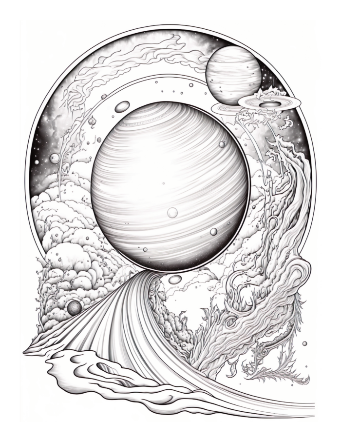 Free Galaxy Coloring Page