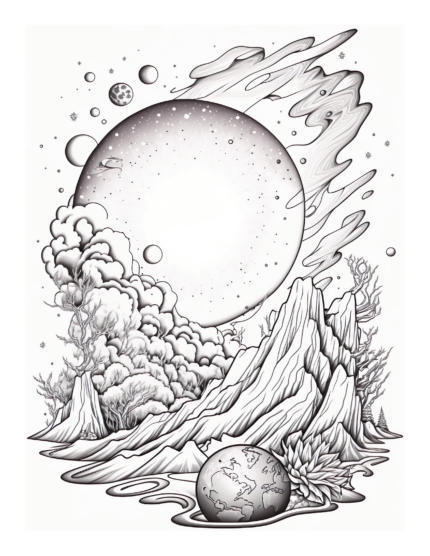 Free Galaxy Space Coloring Page 29