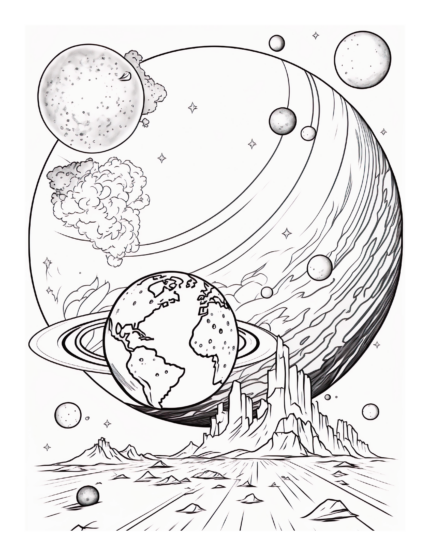 Free Galaxy Space Coloring Page 41
