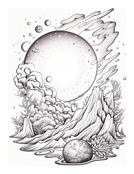 Free Galaxy Space Coloring Page 49