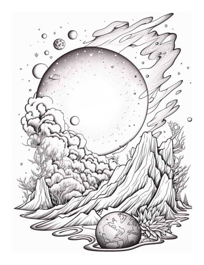Free Galaxy Space Coloring Page 49