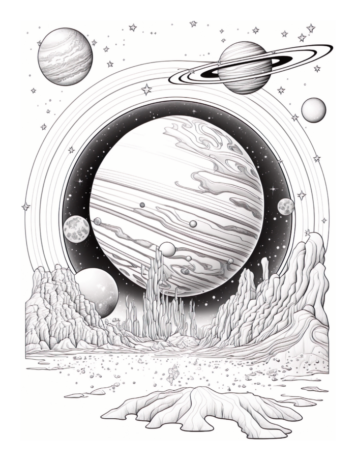 Free Galaxy Space Coloring Page 5