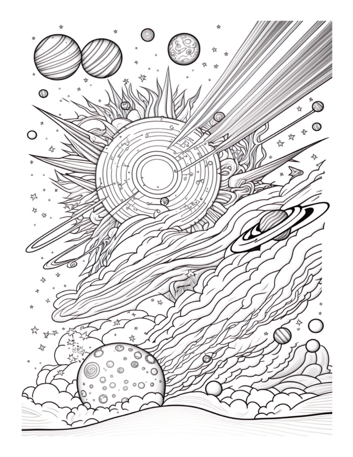 Free Galaxy Space Coloring Page 53