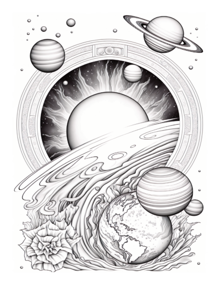 Free Galaxy Space Coloring Page 55