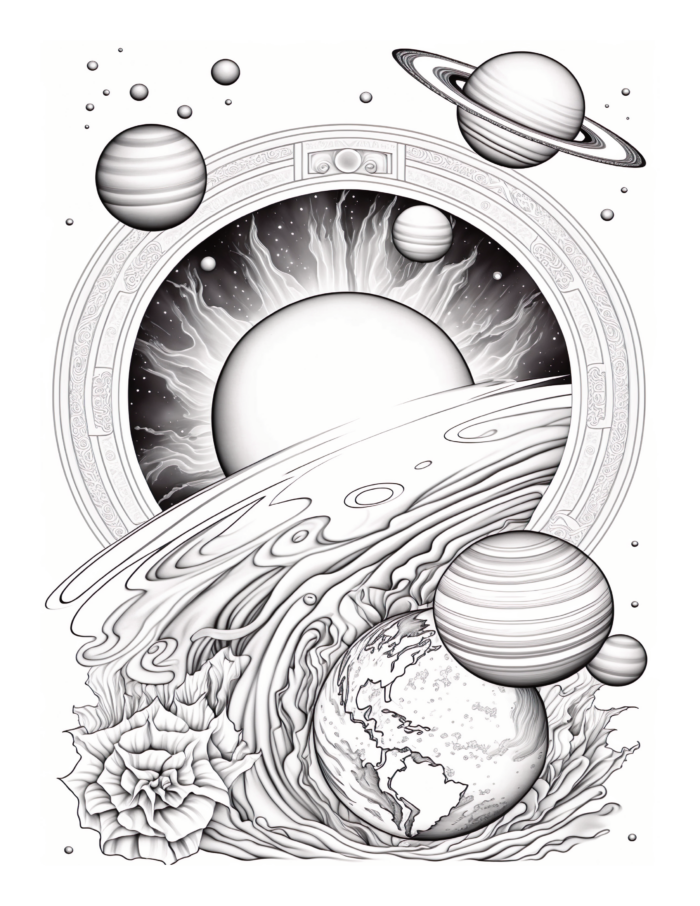 Free Galaxy Space Coloring Page 55