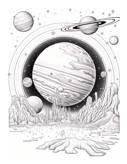 Free Galaxy Space Coloring Page 61