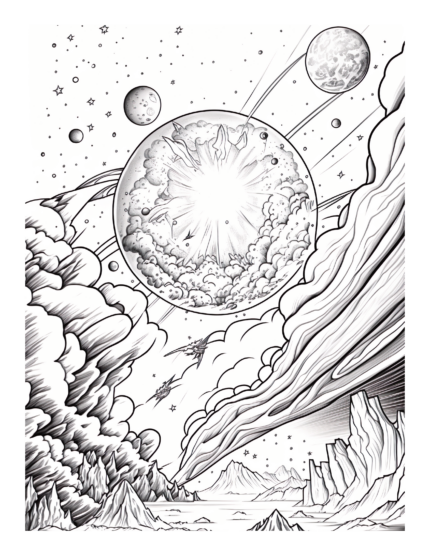 Free Galaxy Space Coloring Page 65