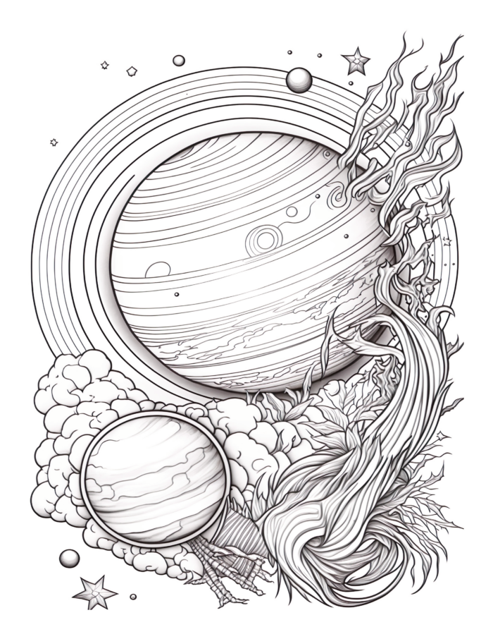 Free Galaxy Space Coloring Page 73