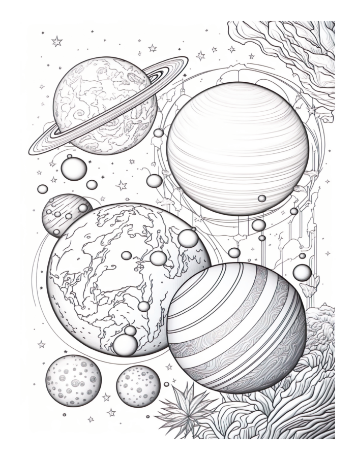 Free Galaxy Space Coloring Page 77