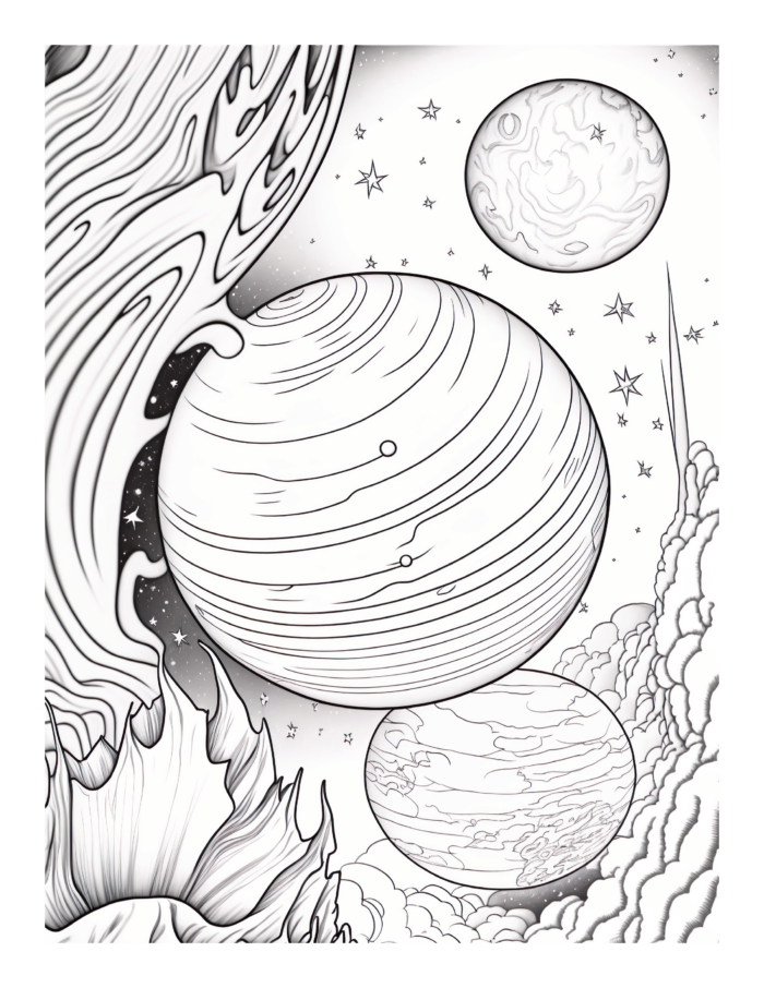 Free Galaxy Space Coloring Page 83