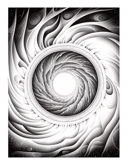 Free Galaxy Black Hole Coloring Page