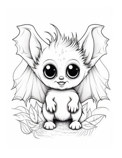 Free Halloween Bat Coloring Page