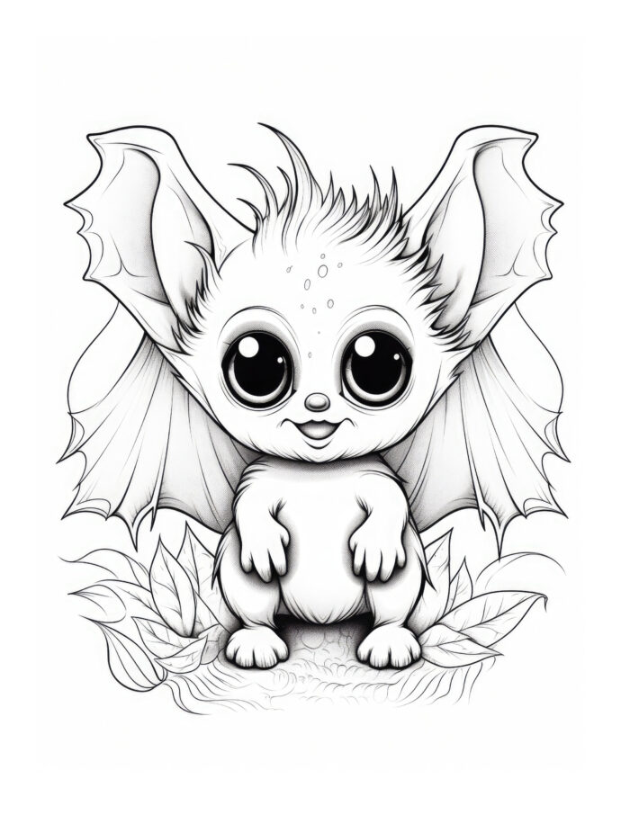 Free Halloween Bat Coloring Page