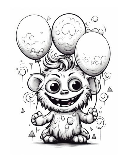 Free Halloween Monster Coloring Page