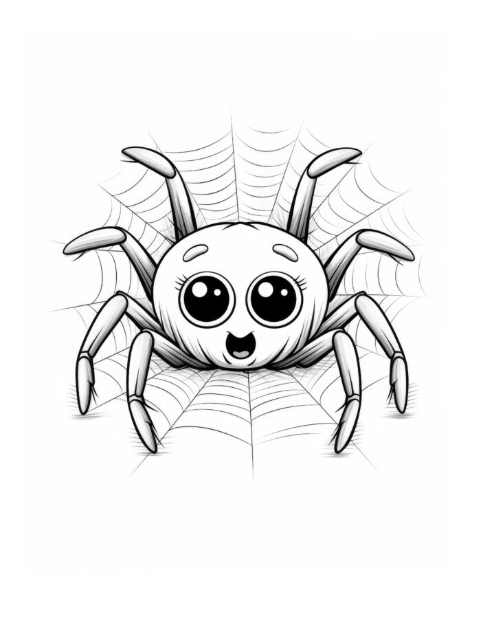 Free Halloween Spider Coloring Page