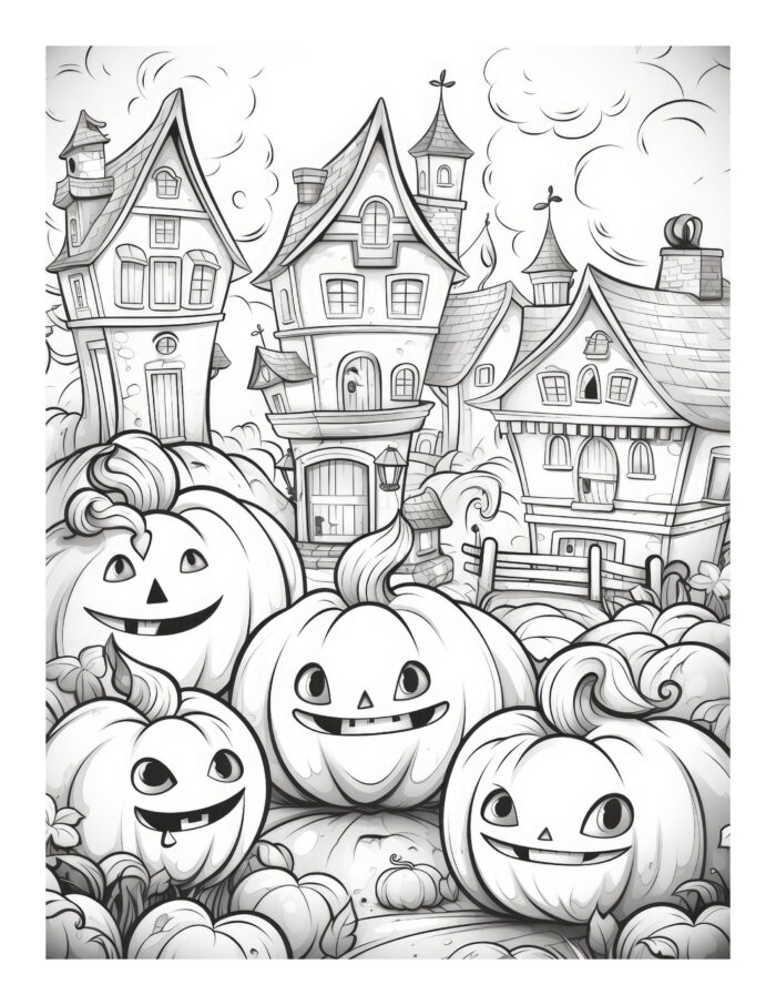 Free Halloween Jack-o'-Lantern Coloring Page