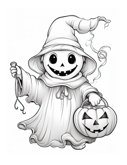 Free Pumpkin Costume Coloring Page