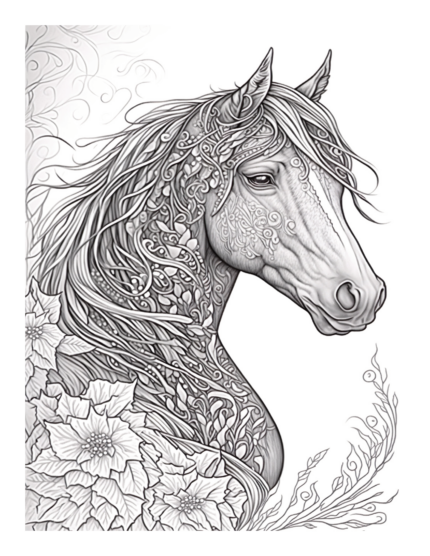 Free Horse Coloring Page 3