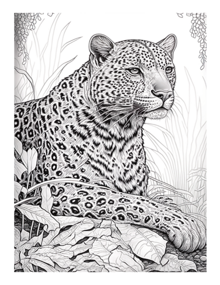 Free Leopard Coloring Page 39