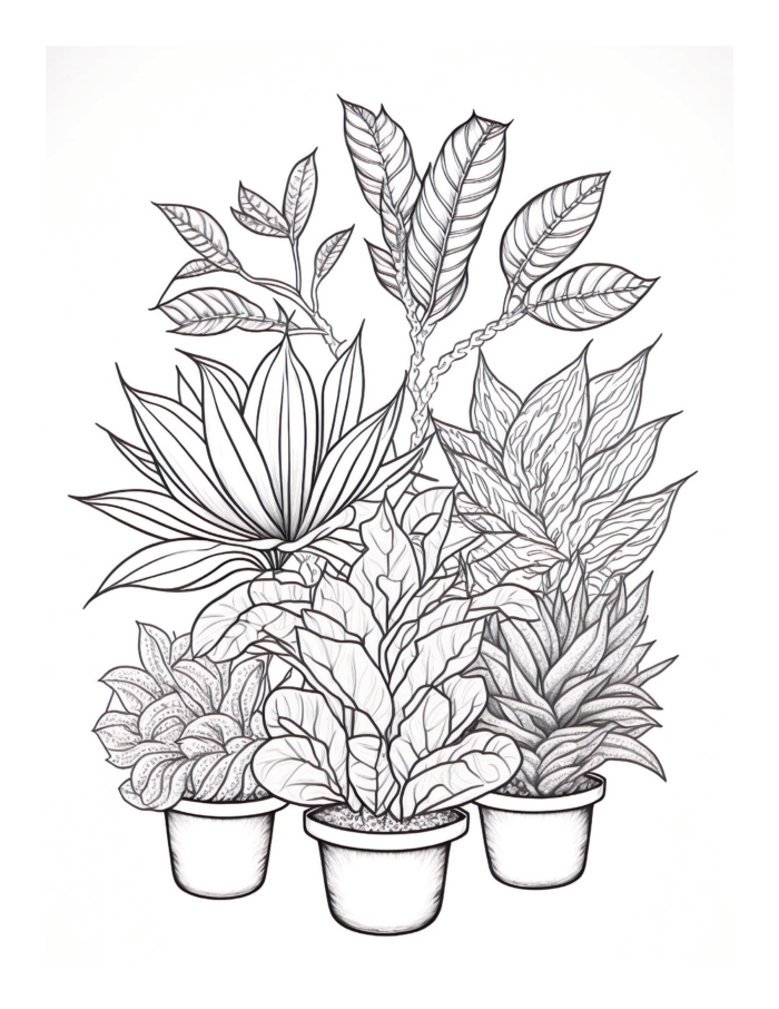 Free Plant Coloring Page 27