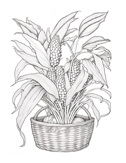 Free Plant Coloring Page 3