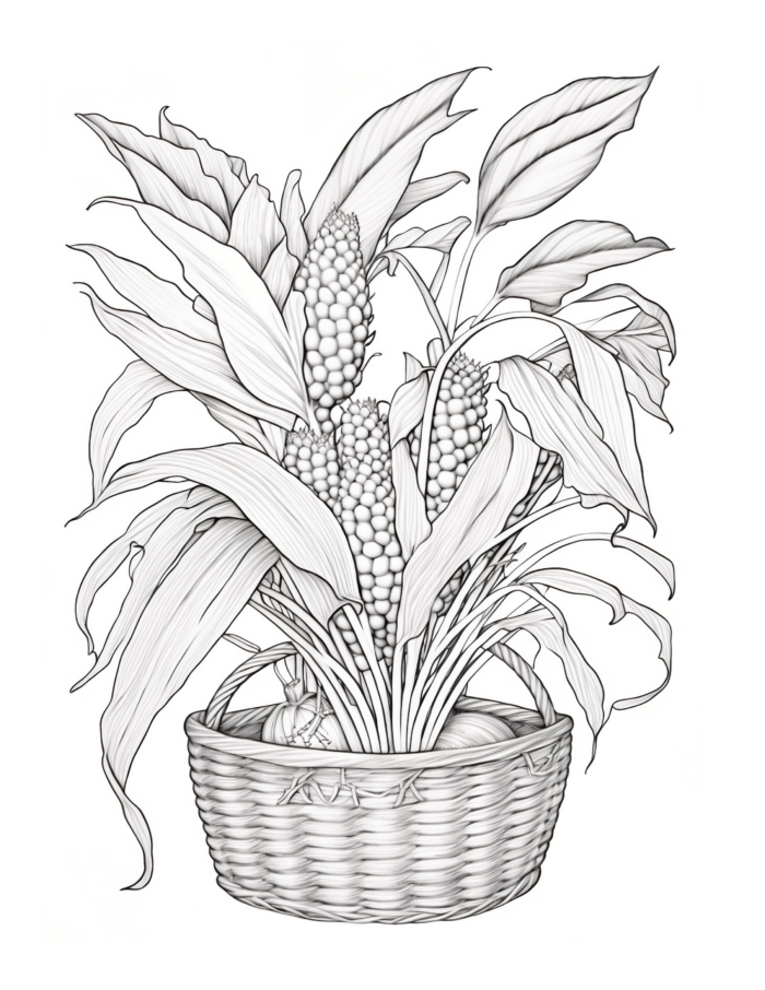 Free Plant Coloring Page 3