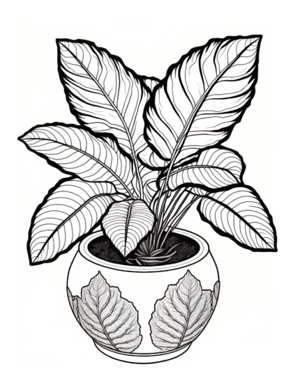 Free Plant Coloring Page 5