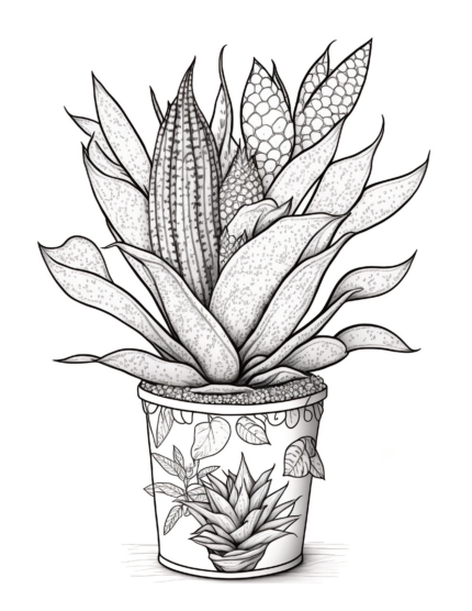 Free Plant Coloring Page 9
